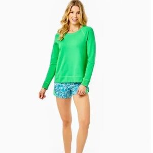 LILLY PULITZER Luxletic Beach Comber Pullover Medium Green